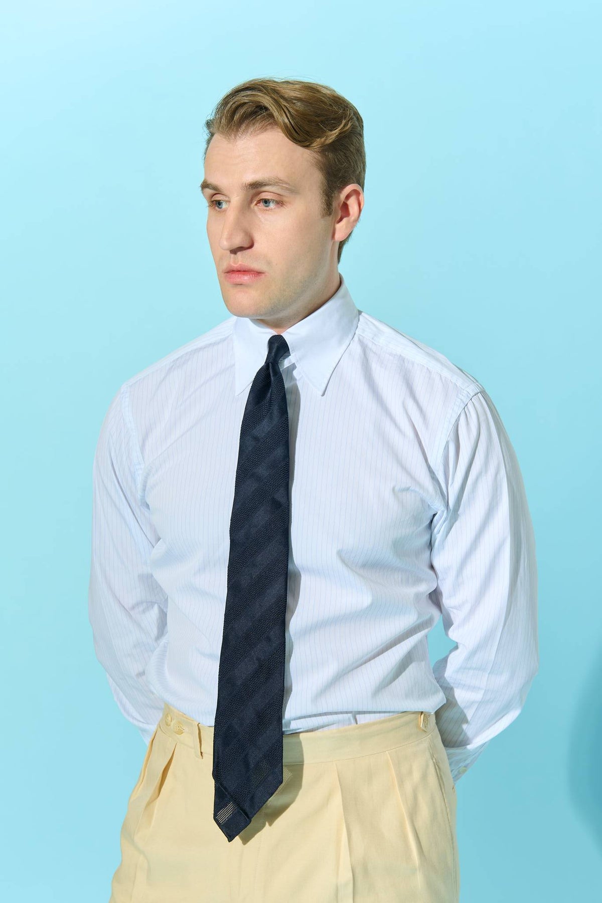 Sky Pencil Stripe