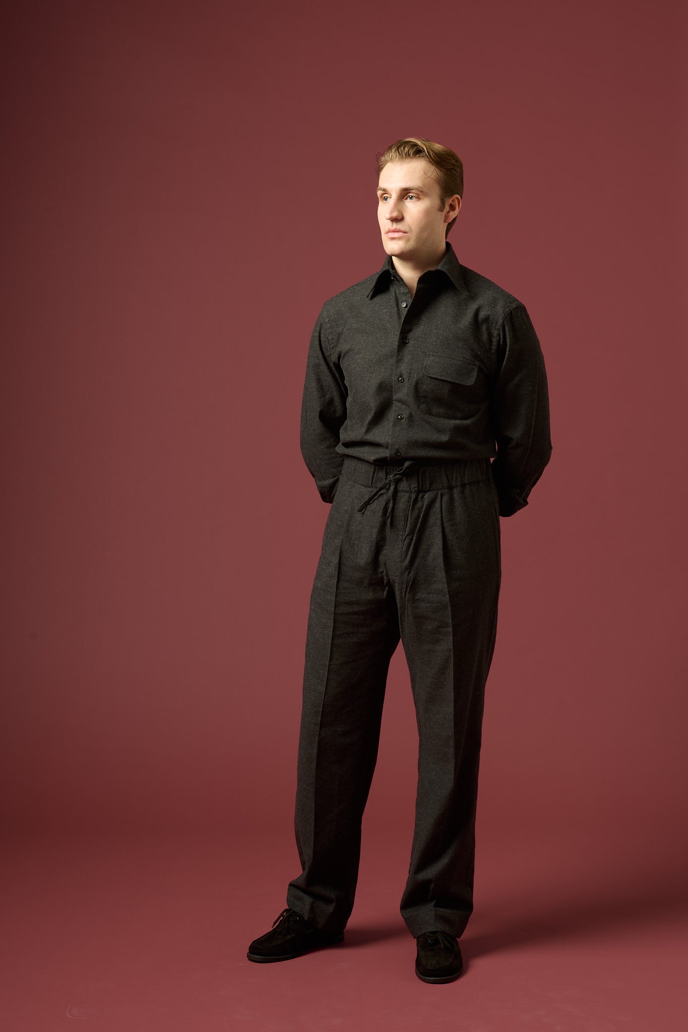 Charcoal Cashmere Pants