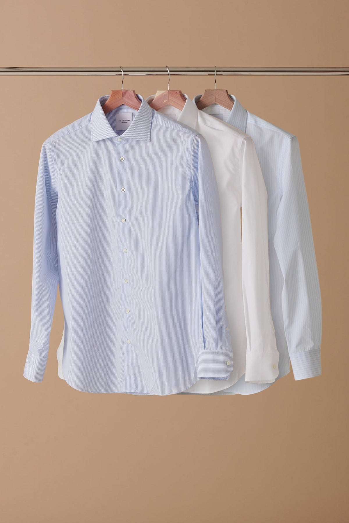 Poplin 3-pack: Sky VIX Stripe, White Pinpoint, Sky Pencil Stripe